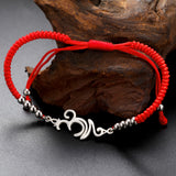Lucktune OM Symbol Bracelets for Women Men Stainless Steel Women Hand Bracelet Unalome Lotus Buddhism Jewelry Friend Lucky Gift