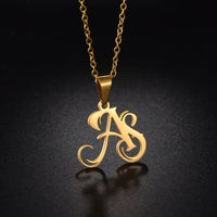 New Romantic Customized Letters Pendant Necklaces for Women Men Stainless Steel Jewelry Personalized Couple Valentine's Day Gift