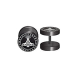 2pcs 18G 316L Stainless Steel Viking Rune Round Stud Earrings for Men Women, Cartilage Tragus Helix Earring Piercing Jewelry