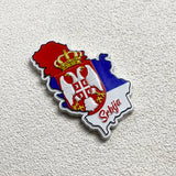Serbia tourist souvenirs Home decoration items Collection Arts and crafts Gift map, national flag 3D stereo refrigerator magnet