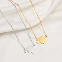 Anniyo Heart Spain Mallorca Heart Necklaces For Women Girls Stainless Steel Jewelry #532562