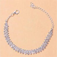 Shining Cubic Zirconia Chain Anklets for Women Fashion Ankle Bracelet on the leg Sandals Foot Jewelry Summer Accessories