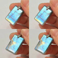 Pendant Natural Stone Irregular Shape Blue Purple Labradorite Pendant for Women Men Jewelry 1Pcs