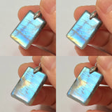 Pendant Natural Stone Irregular Shape Blue Purple Labradorite Pendant for Women Men Jewelry 1Pcs