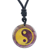 Chinese FengShui Amulet Crystal Quartz Tai Chi Yin Yang Fish Symbol Necklaces Taoist Reiki Energy Exorcism Pendants Jewelry