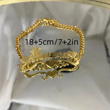 Custom Name Anklet Elegant 18K Gold Plated Stainless Steel Cuban Chain with Heart & Butterfly Charms Ankle Jewelry Waterproof