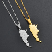 Anniyo Argentina Map With City Name Pendant Necklaces Women Girls Charm Argentine Maps Jewelry #274121