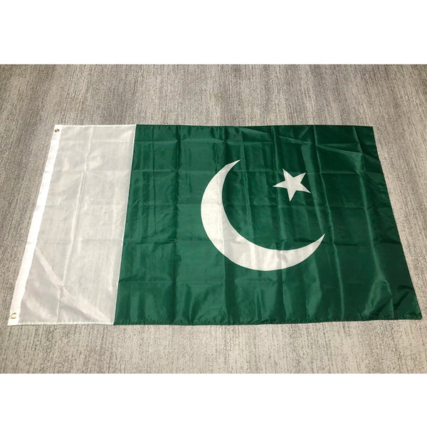 Pakistan flag 90x150cm high quality polyester hanging Banner 3x5Ft PAK PK Pakistani Islamic Republic Pakistan Flag for decor