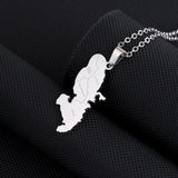 2024 new fashion stainless steel French Martinique map with city pendant necklace temperament everything collarbone chain birthd