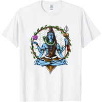 Shiva Hindu God Meditation Zen Yoga Hinduism Spiritual T-Shirt for Men Clothing Women Tees High Quality Cotton Short Sleeve Tops