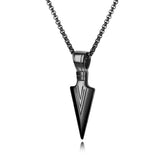 Arrow Pendant Necklace Hip Hop Style Stacktable Stainless Steel Chain Silver Color Simple Vintage Neck Jewelry For Men Women