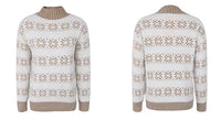 2025 Christmas Jumpers Women Mock Neck Full Sleeve Sweater Snowflake Jacquard Knitwear Warm Thick Pullover Top Xmas Party Look
