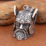 Vintage Design Viking Warrior Bell Pendant Motorcycle Wind Nordic Odin Guardian Bell Necklace Gift Jewelry Accessories Wholesale