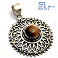 Genuine Agate Labradorite Jasper Agate Sodalite Blue Topaz Amethyst Turquoise  Pendant  Sillver  Overlay over Copper