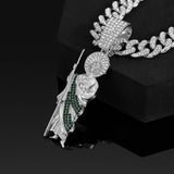 Men Women Hip Hop Saint Jude Pendant Necklace,13mm Cuban Chain Religious Saint Jude Idol Pendants Charm Jewelry 2025 New Arrived