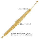 Anniyo Gold Color Money Coin Bracelet Islamic Muslim Arab Coins Bracelet for Women Men Middle Eastern Jewelry African @@