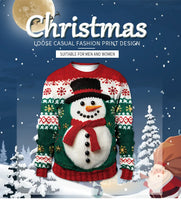 Clothing Wholesale Unisex Men Women 2026 Ugly Christmas Sweater Santa Elf Christmas Funny Fake Hair Sweater Autumn Winter Tops
