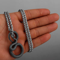 Retro Ferocious Eye Snake King Pendant Unisex Fashion Animal Snake 316L Stainless Steel Pendant Necklace Gift Jewelry Wholesale