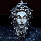 Handcrafted Sterling Silver Medusa s925 Silver Necklace Ancient Greek Myth Snake Woman Pendant Featured Pendant