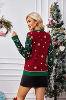 Halloween LED Light Overhead Sweater Customizable Christmas Theme Crew Neck Pullover Knitwear for Women from Mainland China