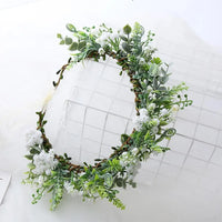 Gift Costume Cosplay Fairy Flower Leaf Headbands Photoshoot Simulated Elven Princess Tiara Black Flower Antler Crown Wedding