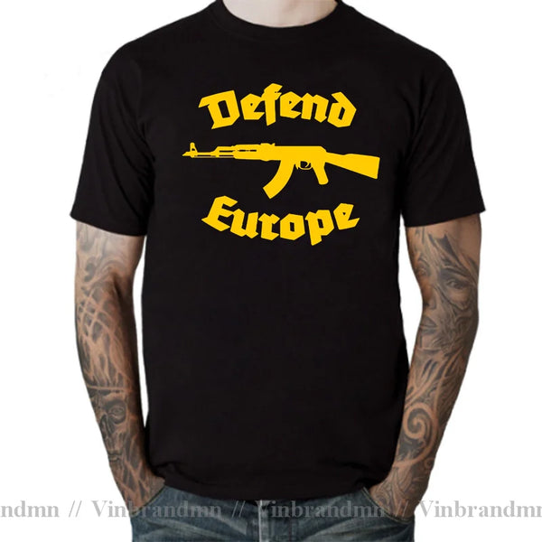 Defend Europe T Shirt Immigrant Islam Custom Design Print Tee Shirt for Men Women Cotton New Cool Tee