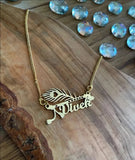 Custom Peacock Wings Name Necklace For Women Personalized Jewelry Personalized Stainless Steel Name Necklace For Her