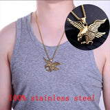 Chains Necklaces Men Eagle Pendant Stainless Steel Fashion Animal Necklace Pendants Hip Hop Choker Jewelry for Neck