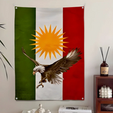 Kurdistan FLAG Pattern Clear HD Flag Home&Garden Outdoor Microfiber Printed Decoration Background Art Banner