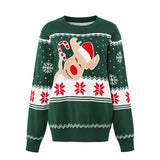 Christmas Family Matching Sweaters Mum Daughter Pullover Dad Son Cartoon Loose Jumper Boys Girls Casual Knitted Autumn Clothes