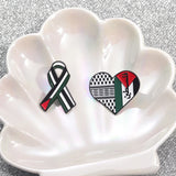 Creative Flag of Pakistan Enamel Pin Heart Ribbon Lapel Badge Backpack Hat Clothing Brooches for Friend Jewelry Accessories Gift