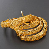 Anniyo 1Piece Women Cuff Banglet Gold Plated African Arab Middle East Bracelets Wedding Party Gifts Dubai #363306