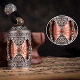 Retro Six Character Buddhist Sutras Scripture Barrel Pendant Women Jewelry Trendy Men Amulet Necklace Male Female Accessories