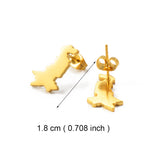 Anniyo Pakistan Map Stud Earrings for Women Girls Jewelry #300321