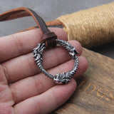 Stainless Steel Goth Infinity Ouroboros Norse Dragon Necklace Pendant Gothic Accessories Amulet Viking Runes Jewelry with box
