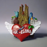 Europe Spain fridge magnets Portugal Resin Refrigerator Sticks Tourism Commemorative Handmade Creative Gifts Barcelona Lisbon