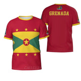 2025 Custom Name Number Grenada Country Flag T-shirts Clothes T shirt Men Women Tees Tops For  Fans Gift US Size