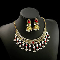 Luxury Elegant Crystal Wedding Jewelry Set Women Vintage Water Drop Earring Necklace Set Indian Gold Color Bijoux Bride Gift