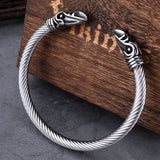 Viking Cable Chain Bracelet Nordic Stainless Steel Hip Hop Biker Wristband Cuff Arm Jewelry Gift Men Women Unisex Bangle