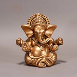 Creative Decorative Ganesha Buddha Statue Handicraft Resin Art Elephant God Sculptures Carved Rresin Ganesha Ornaments Car Decor