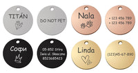 Personalized Pet Cat Dog Name Collar Accessories Circle Custom Engraved ID Tag Necklace Chain Charm Supplies For Dog Product