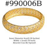 Anniyo 6CM/2.36 Inch Dubai Bangle for Women Girls Wedding Party Ethiopian Bracelet African Arab Jewelry @990006