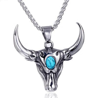 Retro Devil Mask Pendant Japanese Samurai Style Punk Pendant Necklace Men's Gothic Halloween Jewelry Gift
