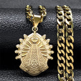2024 new fashion everything with Brazilian Madonna necklace male pendant pendant stainless steel hip hop men's sweater chain jew