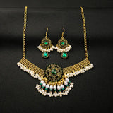 Luxury Elegant Crystal Wedding Jewelry Set Women Vintage Water Drop Earring Necklace Set Indian Gold Color Bijoux Bride Gift