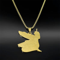 Egyptian Isis Goddess of Life Necklace for Women Men Stainless Steel Gold/Silver Color Egypt Mystery Amulet Chain Jewelry