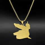 Egyptian Isis Goddess of Life Necklace for Women Men Stainless Steel Gold/Silver Color Egypt Mystery Amulet Chain Jewelry