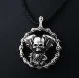 Retro Devil Mask Pendant Japanese Samurai Style Punk Pendant Necklace Men's Gothic Halloween Jewelry Gift