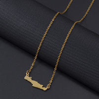Anniyo Greece Crete lsland Necklaces for Women Girls Stainless Steel Jewelry #535562