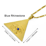 Anniyo Egyptian Pyramid Pendant Necklaces for Women Men Egyptians Eye Of Horus Jewelry Egypt Eye Amulet Hieroglyphics #019306